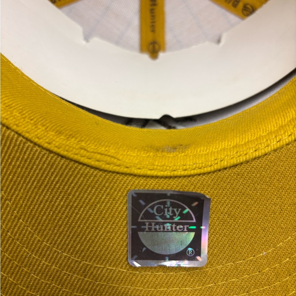 Hunter Yellow Cap with Rhinestone Accent - Picture 4 of 5